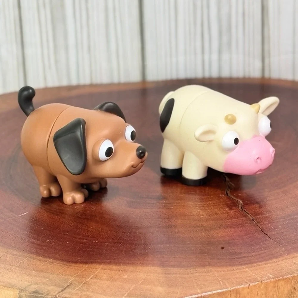 Battat Pop-it Buddies Mix and Match Cow and Dog Toddler Toy Set